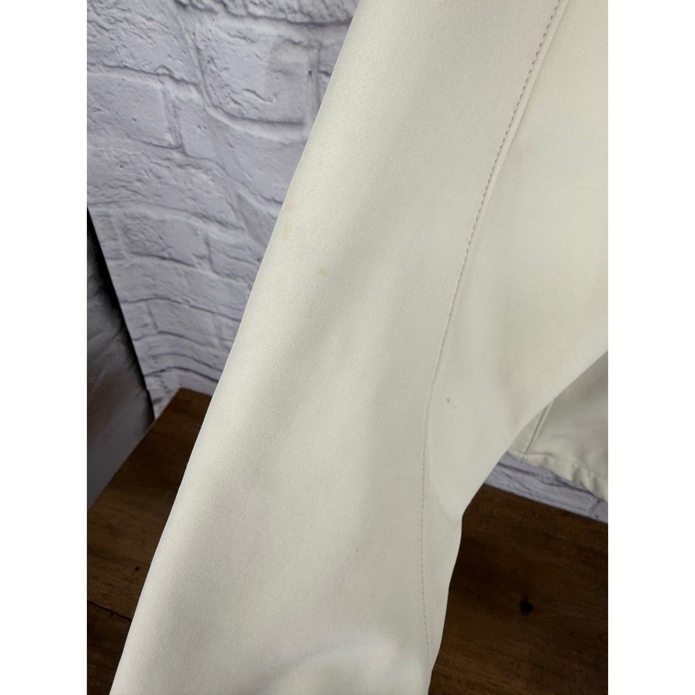 Audi Womens Softshell Jacket Cream Full Zip Fleece Lined Mock Neck Medium Logo - Picture 9 of 16